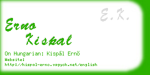 erno kispal business card